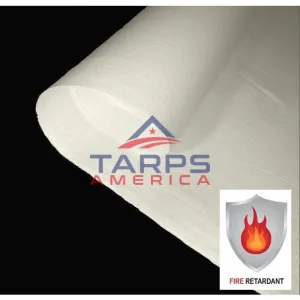 12 mil / 6.3 oz Medium Duty Cream Fire Retardant Woven Poly Roll
