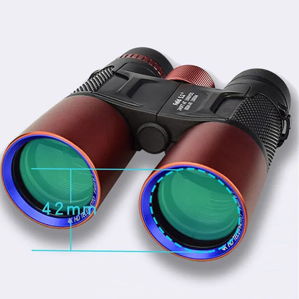 12x42 HD Binoculars Metal Body with Golden Color