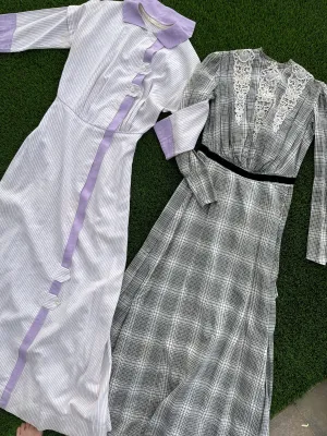 1910s Lavender Sailor Collar Day Dress