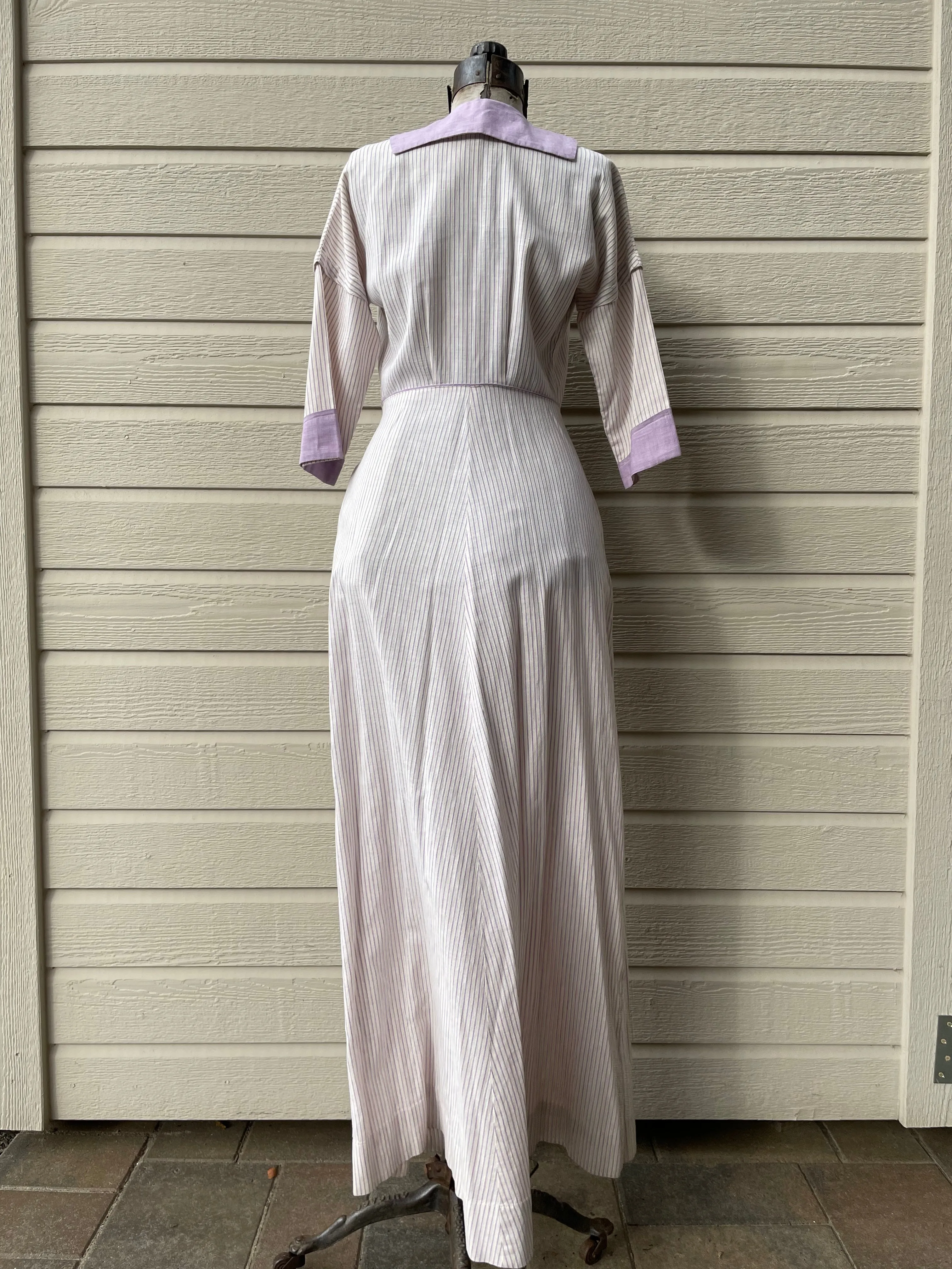 1910s Lavender Sailor Collar Day Dress