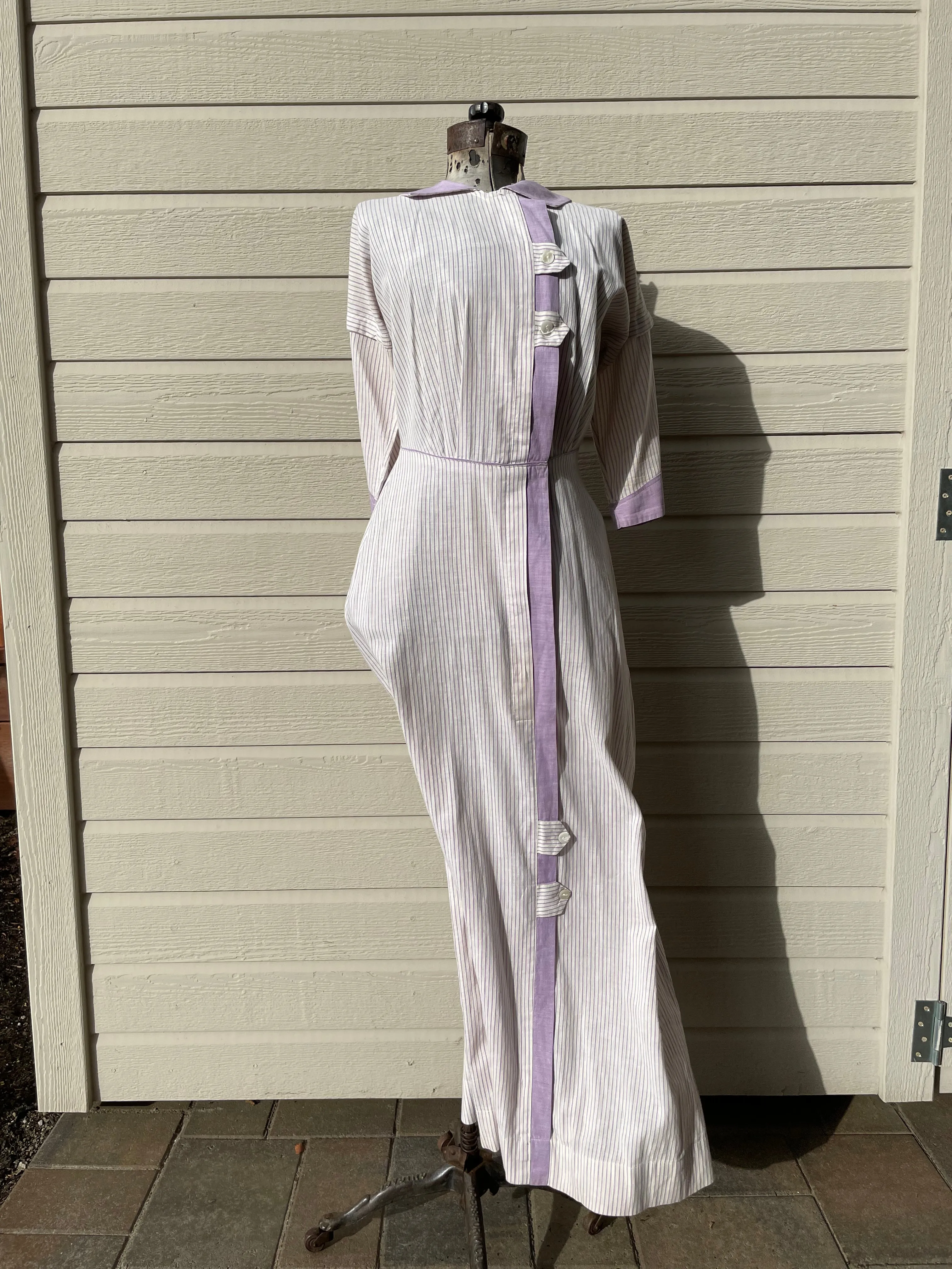 1910s Lavender Sailor Collar Day Dress