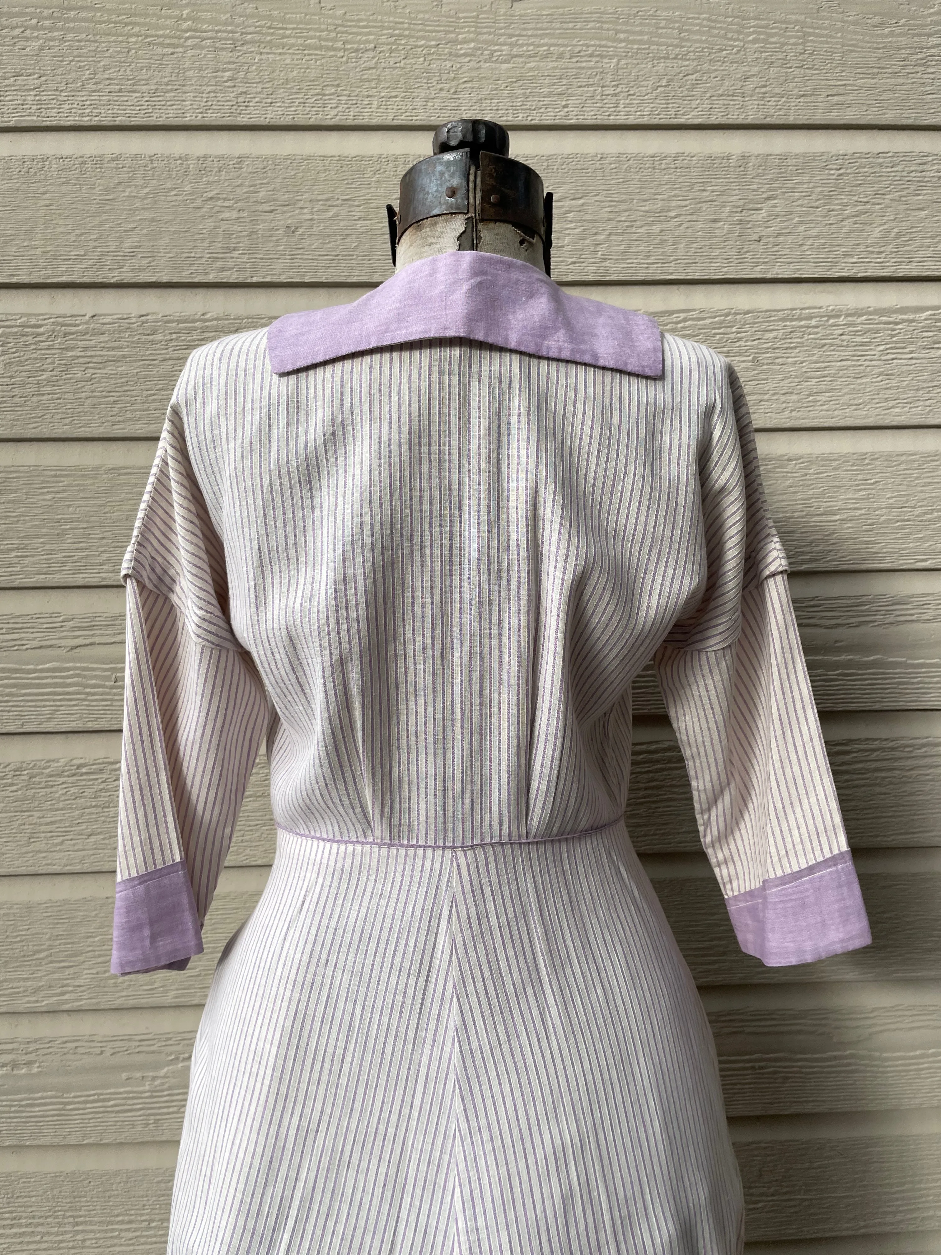 1910s Lavender Sailor Collar Day Dress