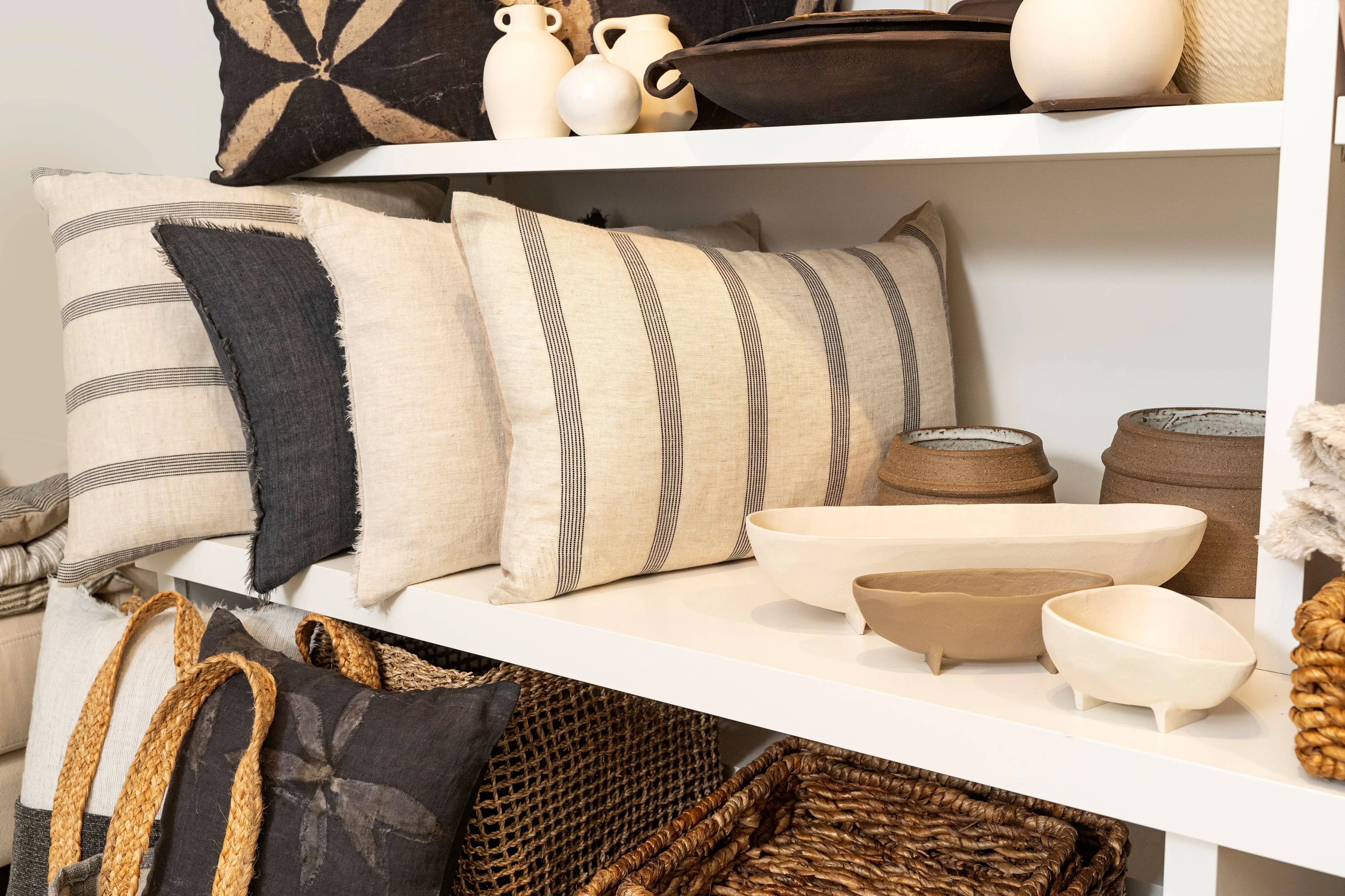 20x20 Valley Stripe Linen Pillow