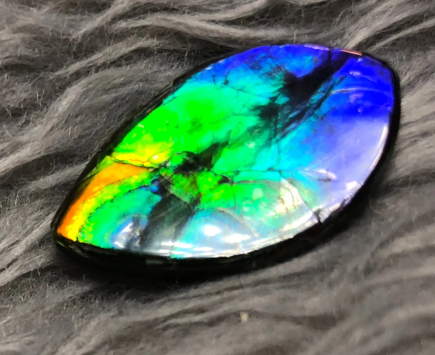 27  x 16 mm  Natural  Free Form . FFN 331 Ammolite  ナチュラル　ルース　アンモライト フリーフォーム