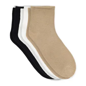 3-Pair Ladies Lightweight Bamboo Quarter Socks