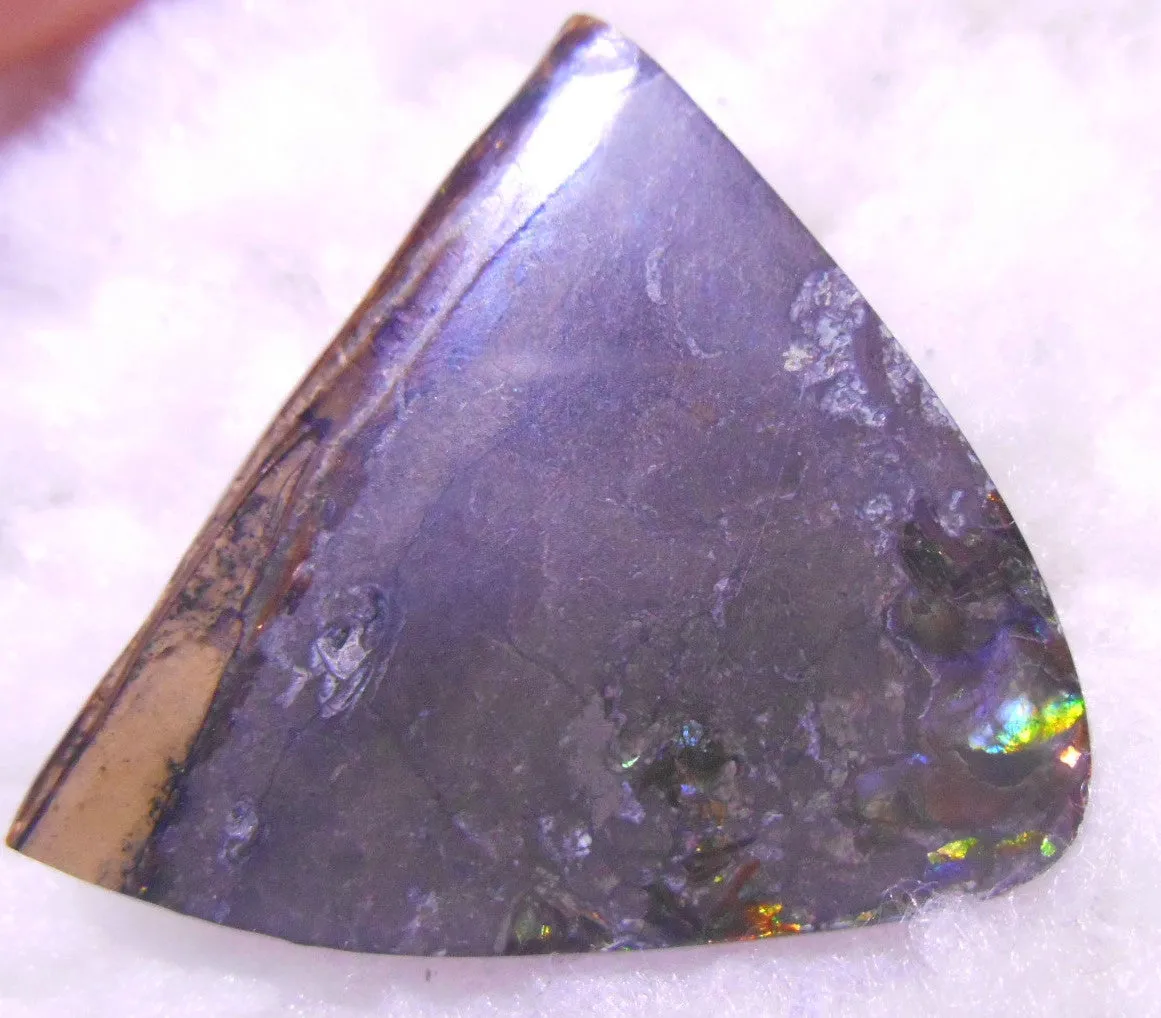38  x 33  mm  - Natural Edge　Free Form FFN 203  Ammolite ナチュラル　ルース　アンモライト フリーフォーム