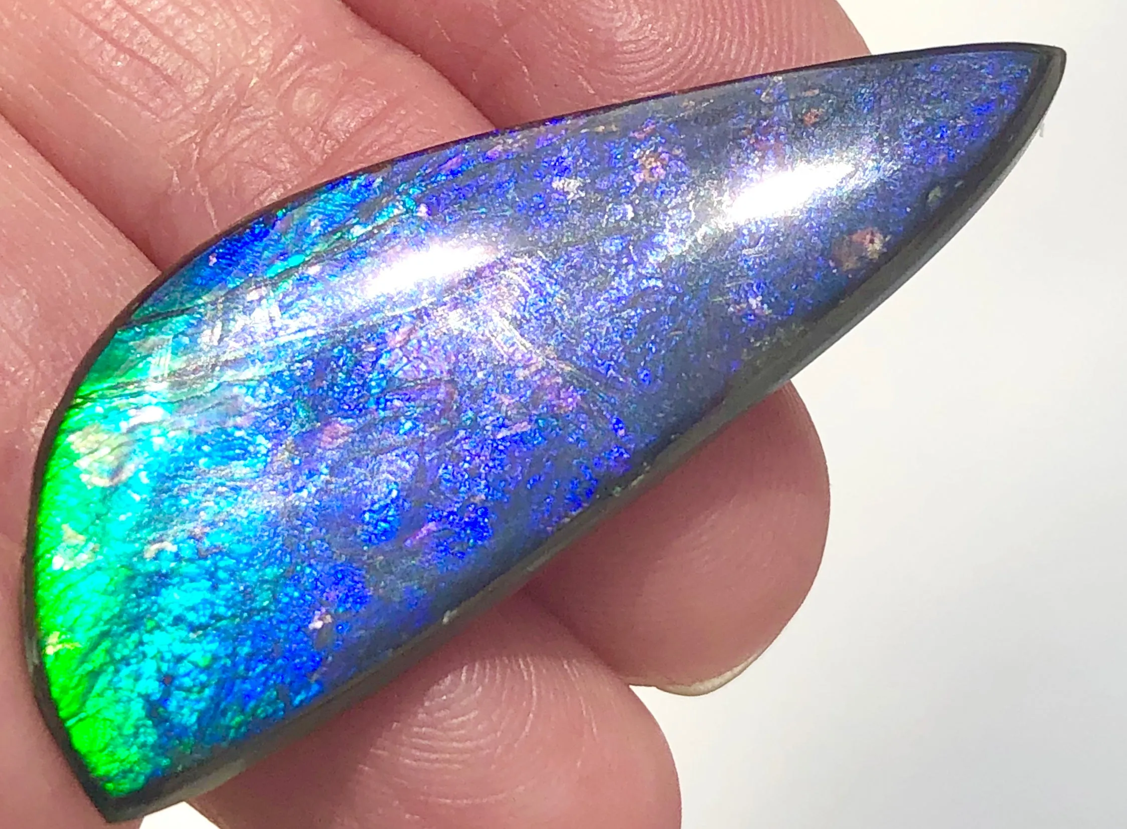 41x16mm    Natural  Free Form . FFN358  Ammolite  ナチュラル　ルース　アンモライト フリーフォーム