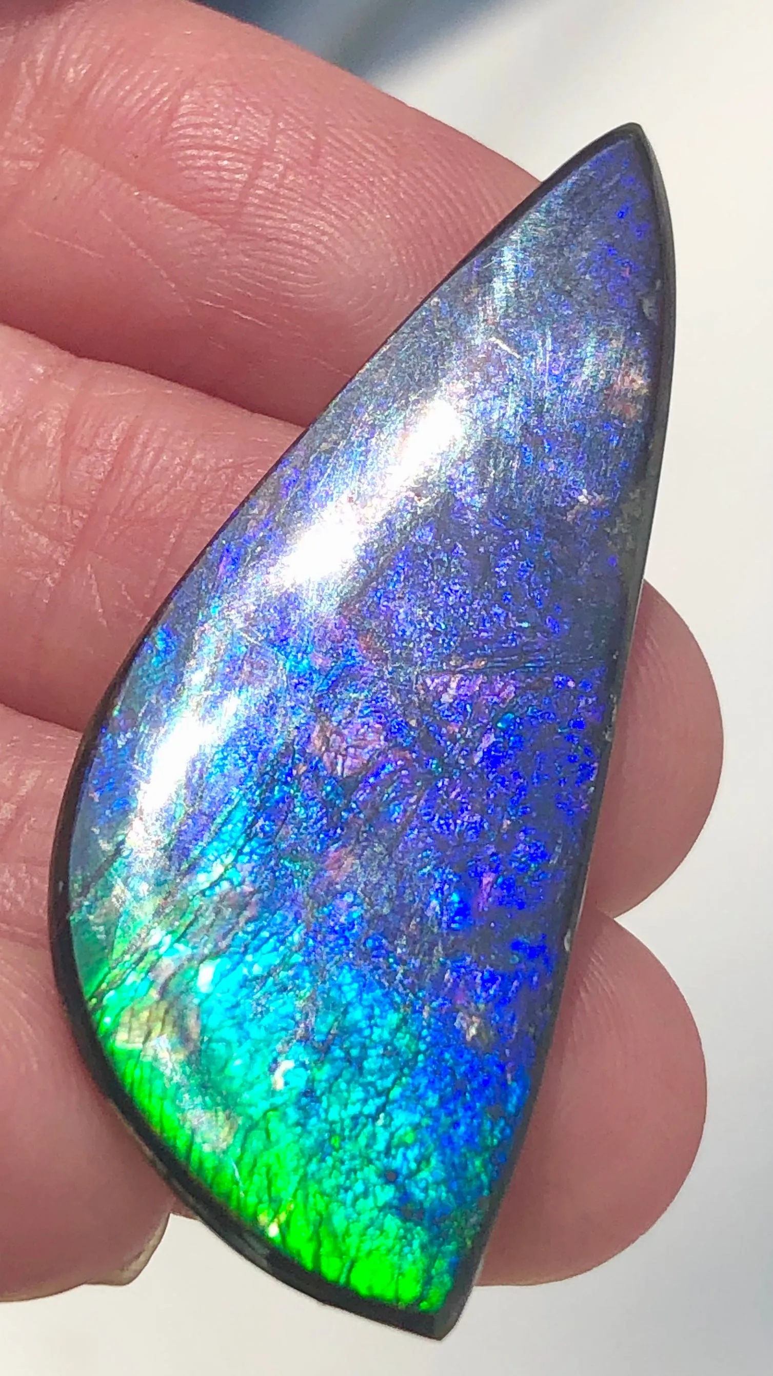 41x16mm    Natural  Free Form . FFN358  Ammolite  ナチュラル　ルース　アンモライト フリーフォーム