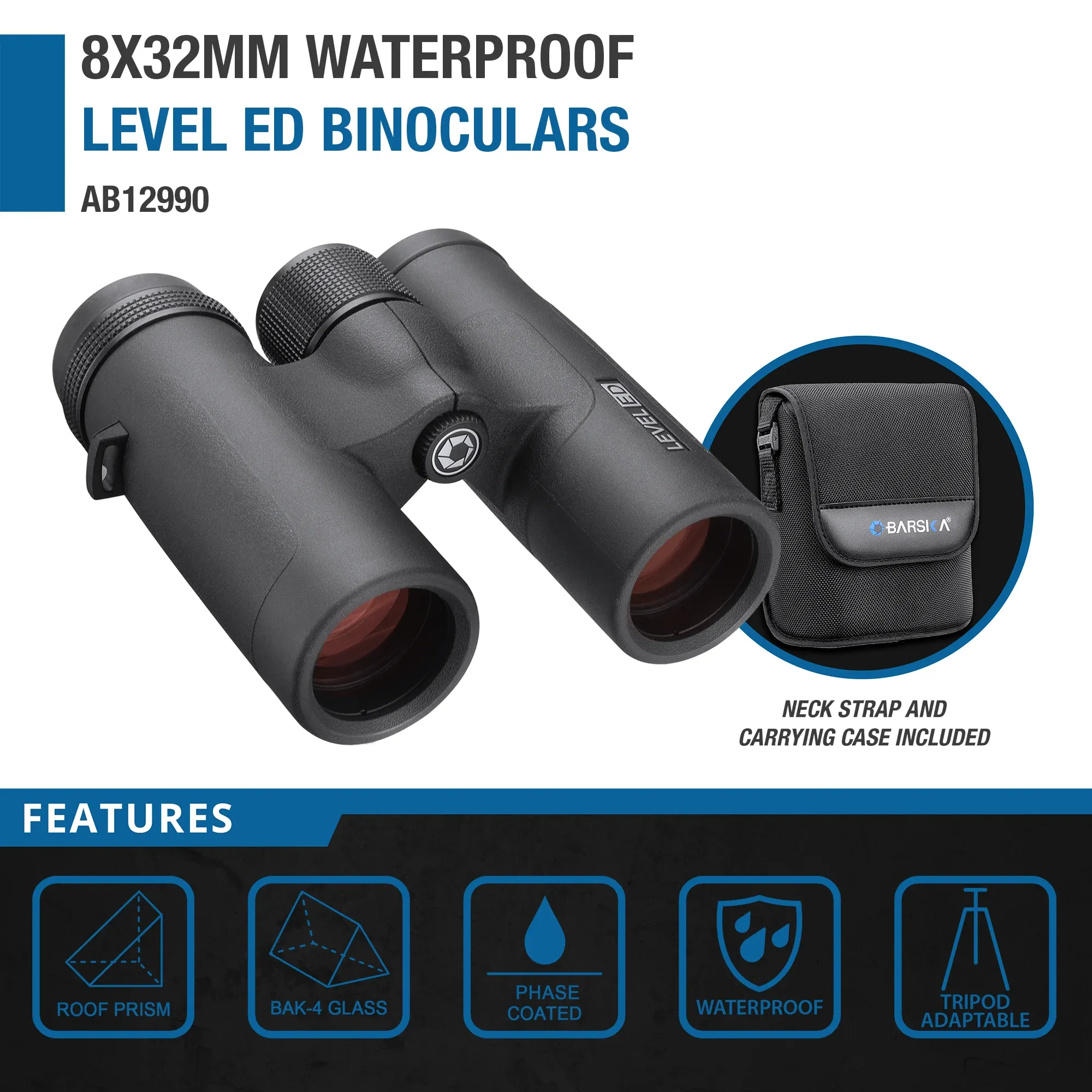 8x32mm Level ED Waterproof Binoculars | AB12990