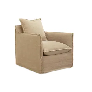 Agave Slipcovered Swivel Chair