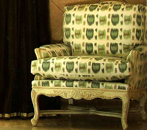 Alan Campbell Fabric: Cintra - Multi-Brown / Camel on Tinted Belgian Linen / Cotton