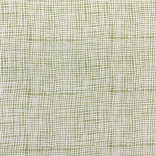 Alan Campbell Fabric: Criss Cross - Custom New Jungle on Tinted Belgian Linen / Cotton