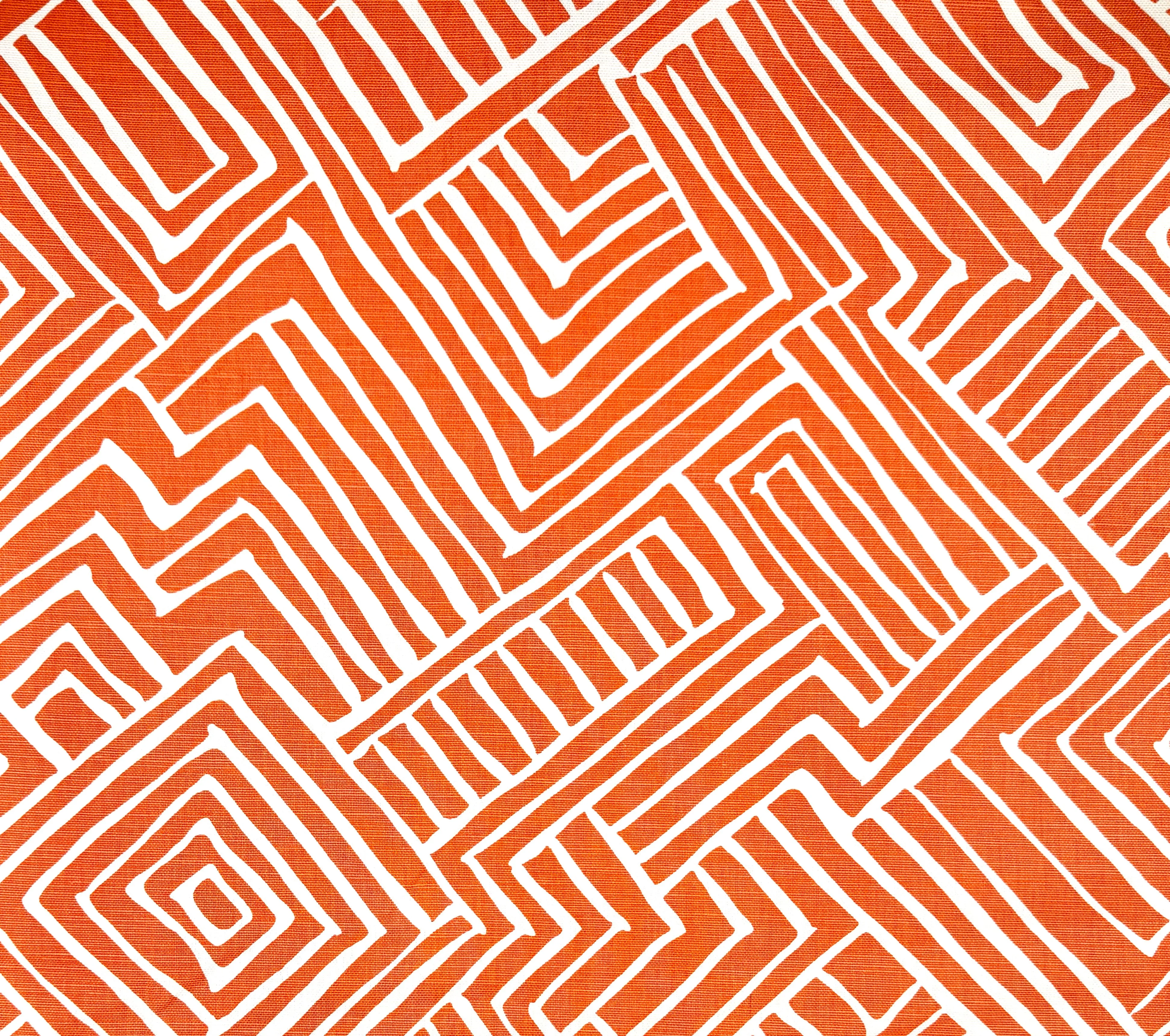 Alan Campbell Fabric: Melinda - Custom Shrimp on Tinted Belgian Linen / Cotton