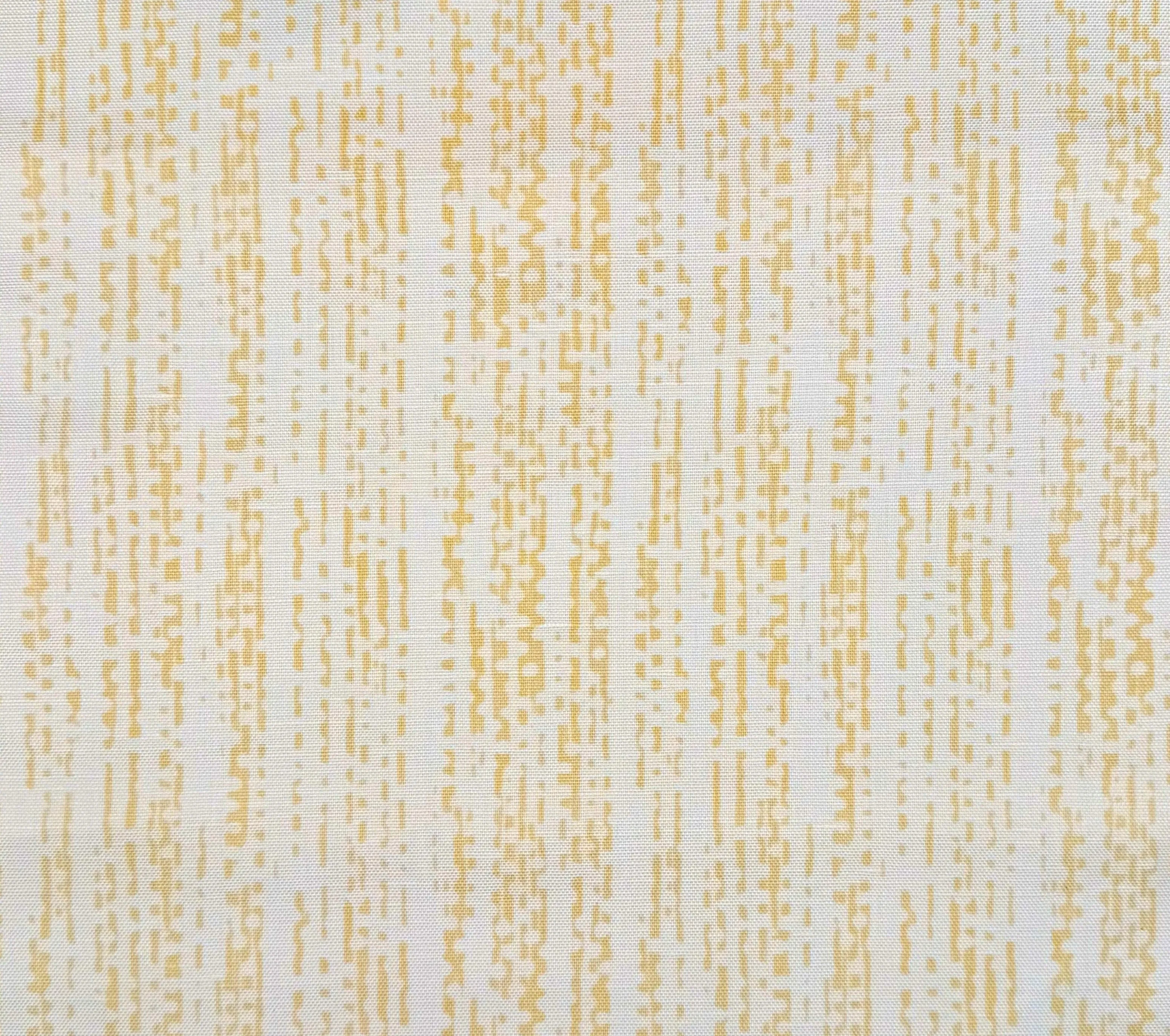 Alan Campbell Fabric: Mojave Lines - Custom Vanilla on White Belgian Linen / Cotton