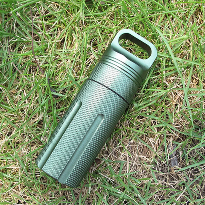 All-metal Waterproof Survival Medicine Bottle Waterproof Tank