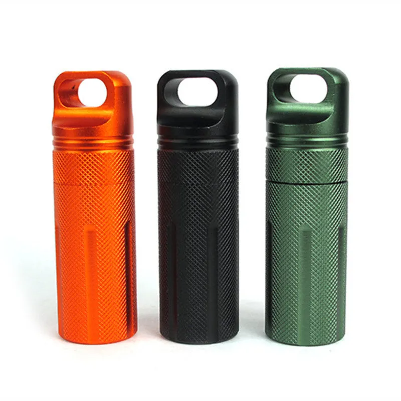 All-metal Waterproof Survival Medicine Bottle Waterproof Tank