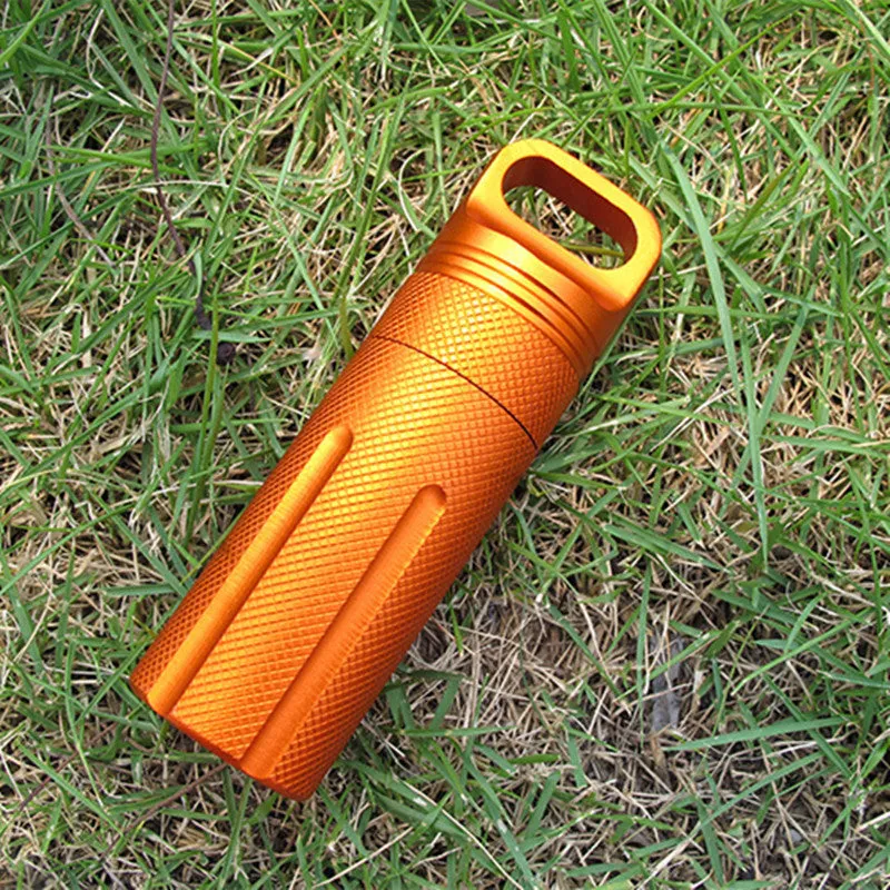All-metal Waterproof Survival Medicine Bottle Waterproof Tank