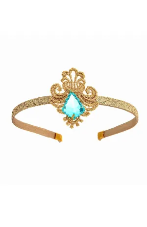 All that Glitters Princess Genie Headband - Green Gem  - Wholesale