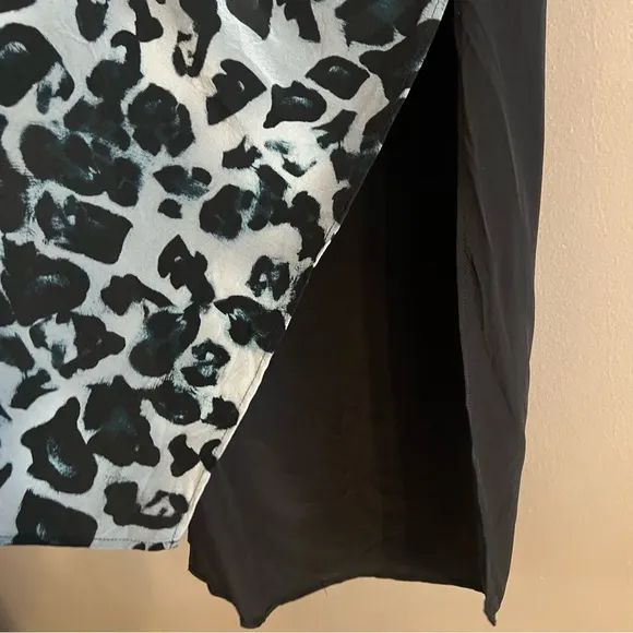 ALLSAINTS Riviera Leo Dress Animal Print Knotted Asymmetrical Sleeveless Grunge