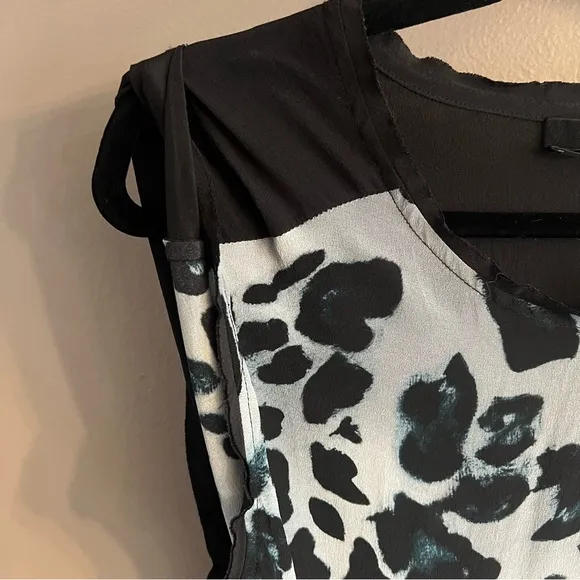 ALLSAINTS Riviera Leo Dress Animal Print Knotted Asymmetrical Sleeveless Grunge
