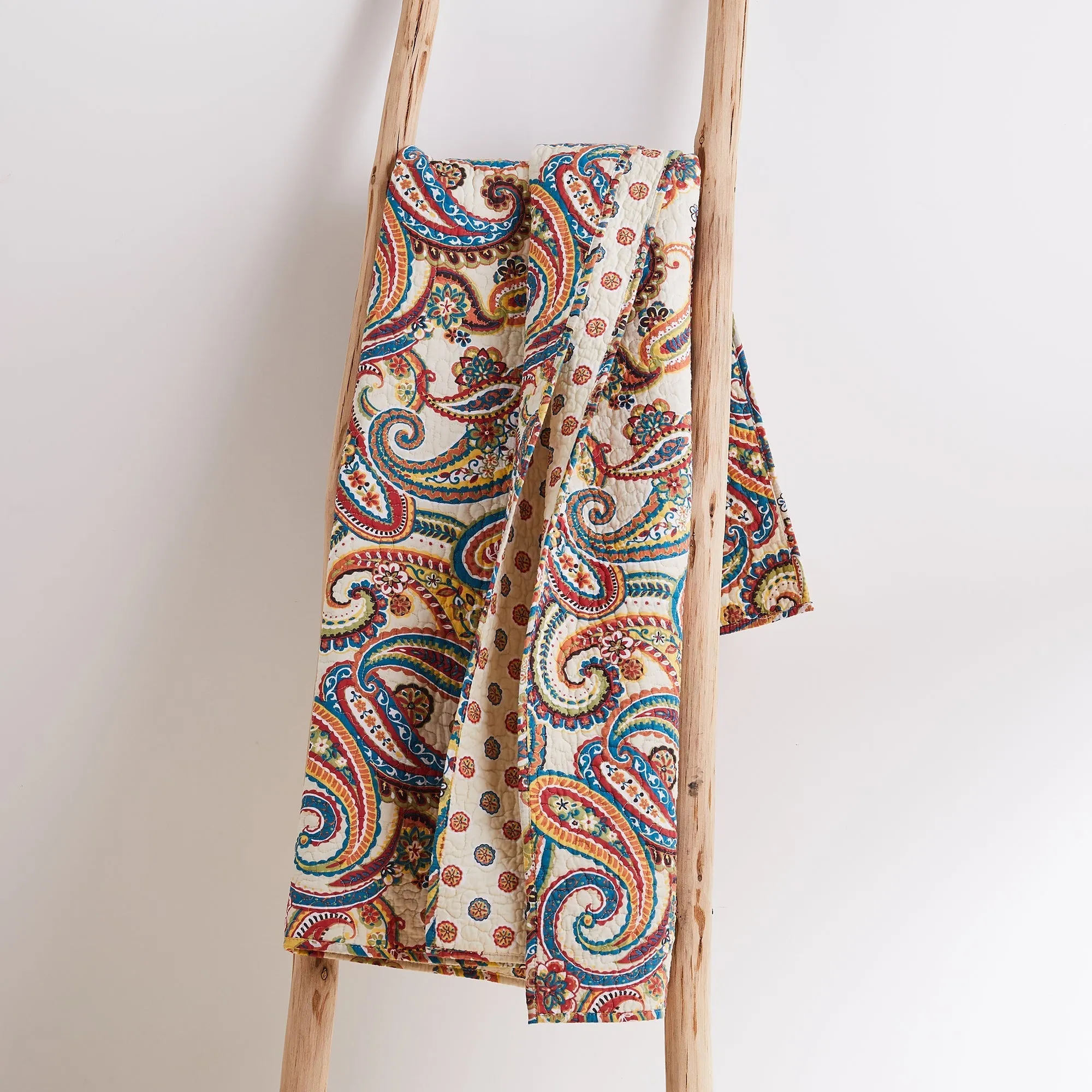 Alyssa Paisley Quilted Throw