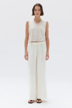 Amelia Linen Pant - Antique White