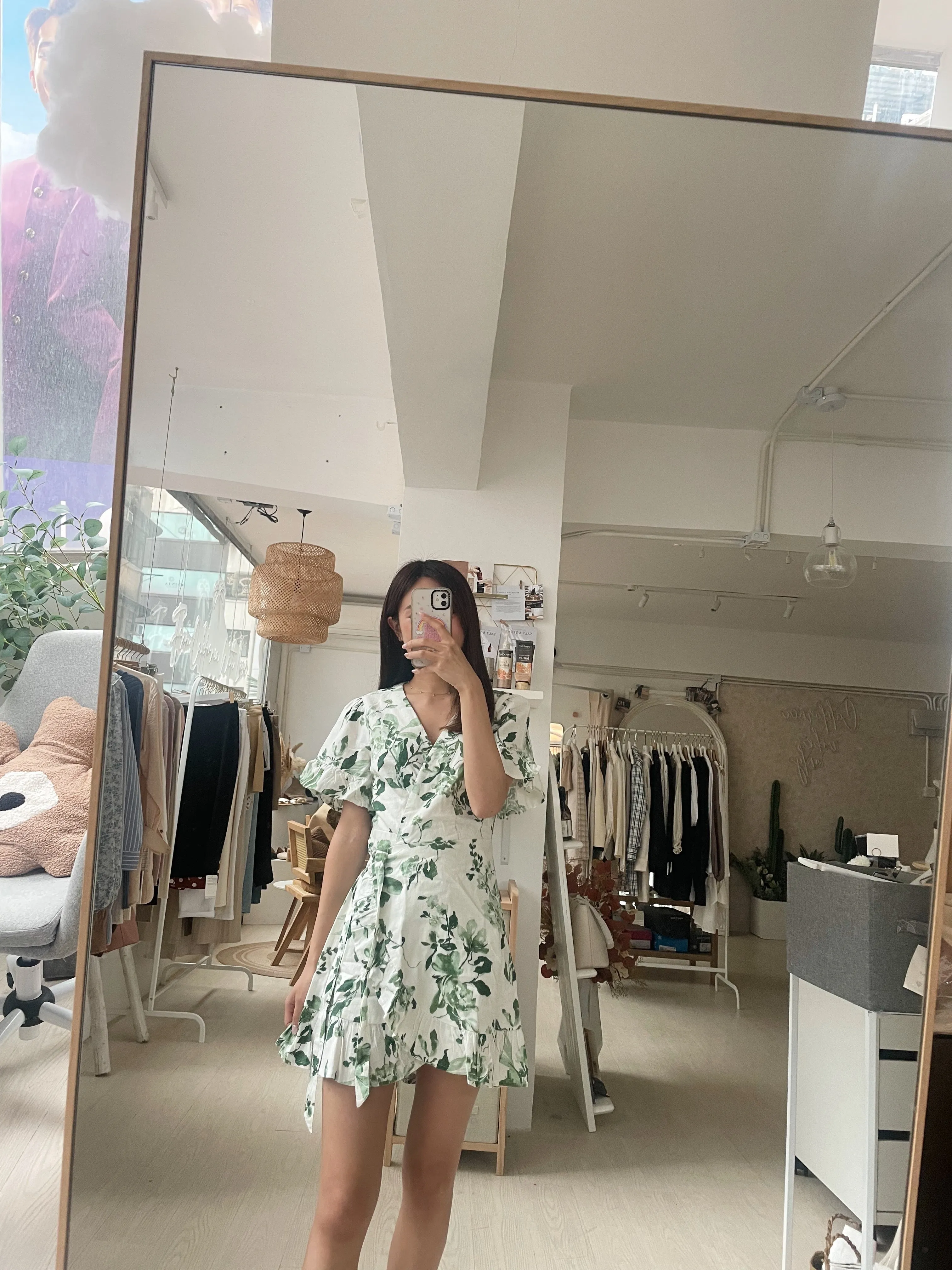 Angel Sleeve Wrap Dress