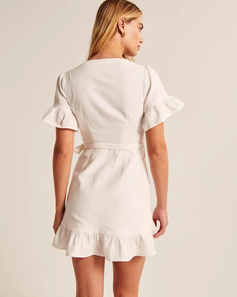 Angel Sleeve Wrap Dress