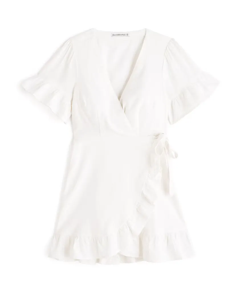 Angel Sleeve Wrap Dress