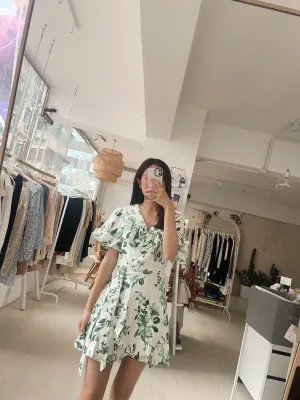 Angel Sleeve Wrap Dress