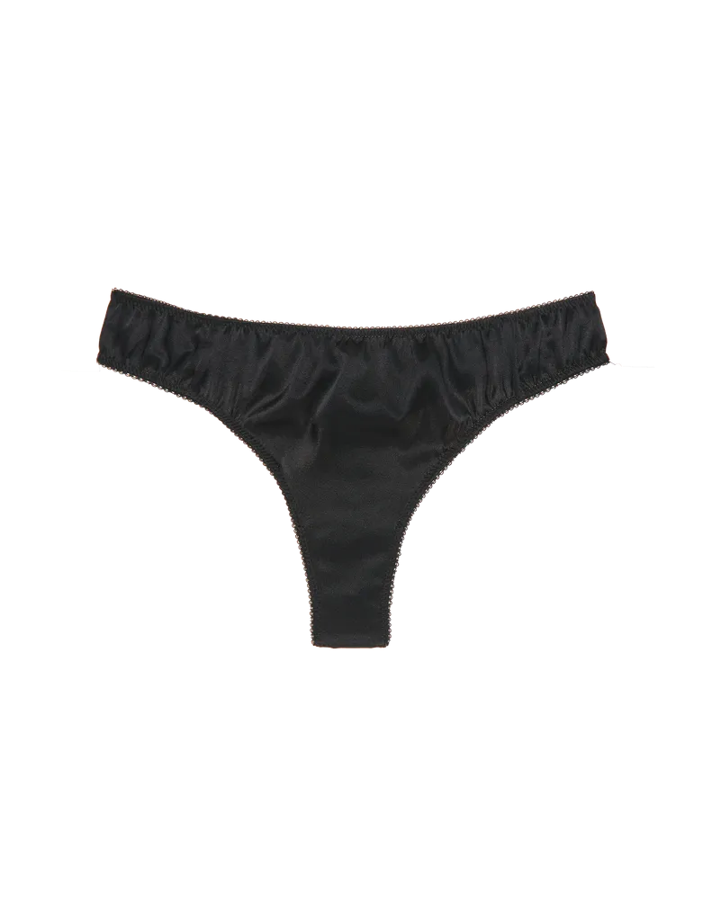 Araks: Grier Silk Thong - Black