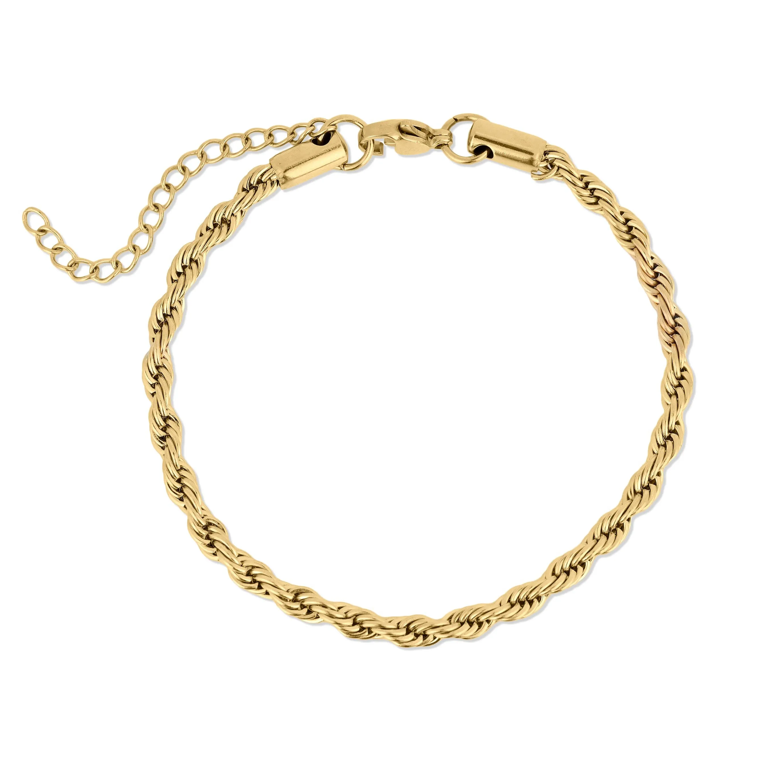 Ashley 18k Gold PVD Rope Chain Bracelet/Anklet