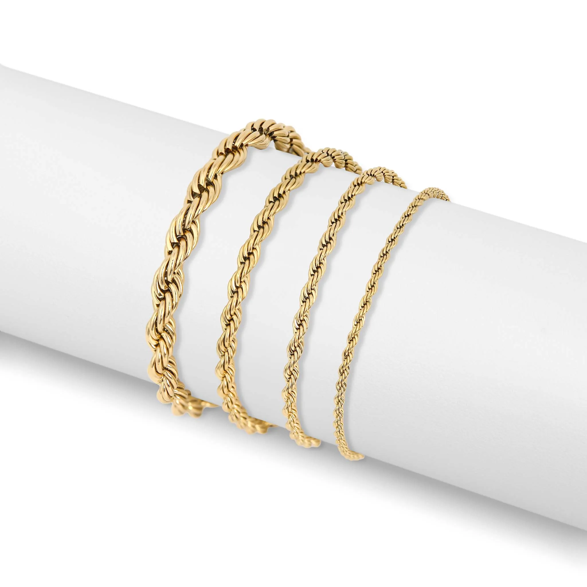 Ashley 18k Gold PVD Rope Chain Bracelet/Anklet