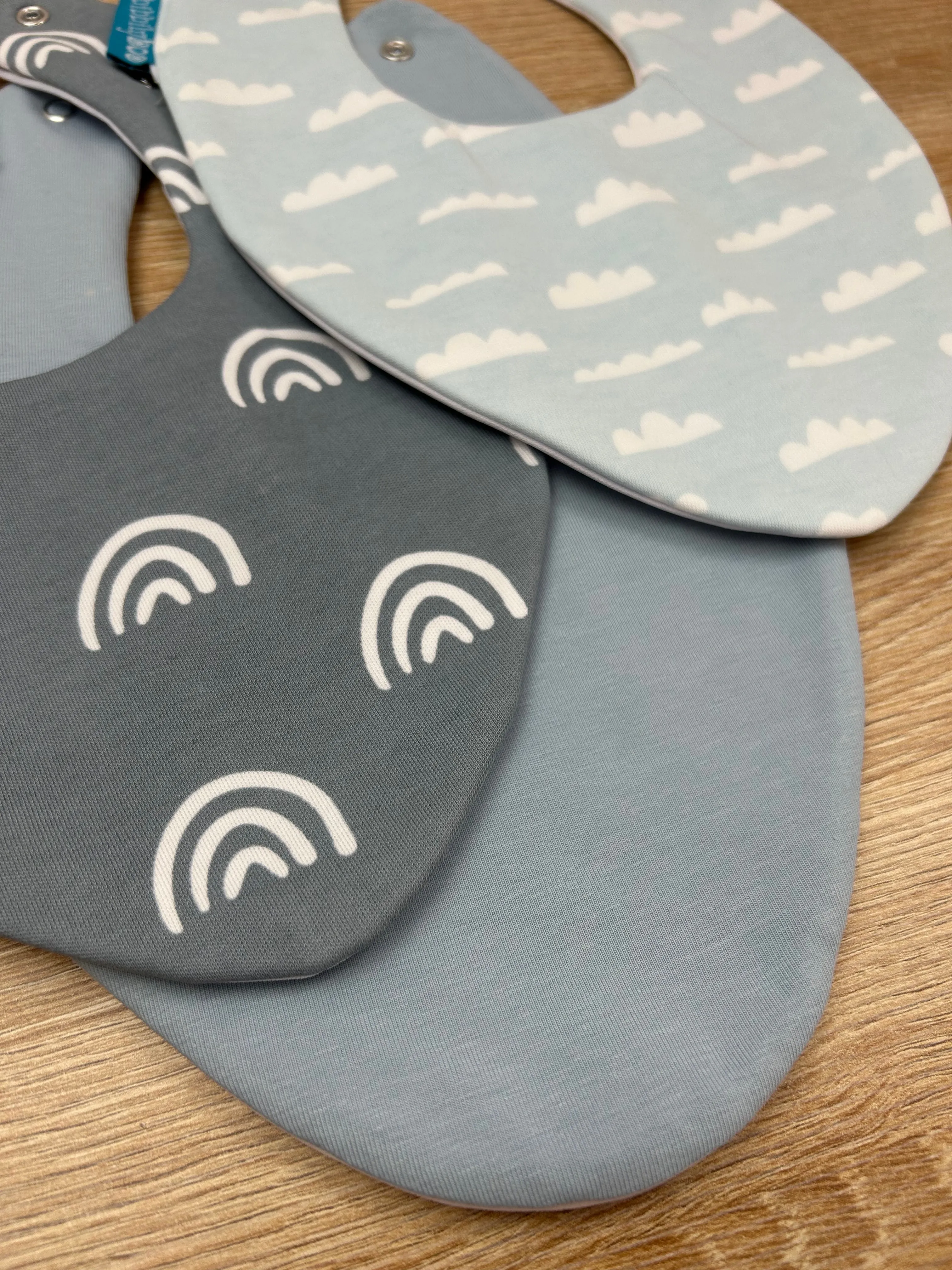 Baby Blue Waterproof Dribble Bib