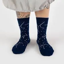 Baggu Crew Socks - Constellation Midnight