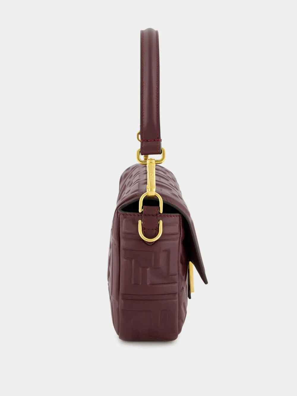 Baguette Burgundy Leather Bag
