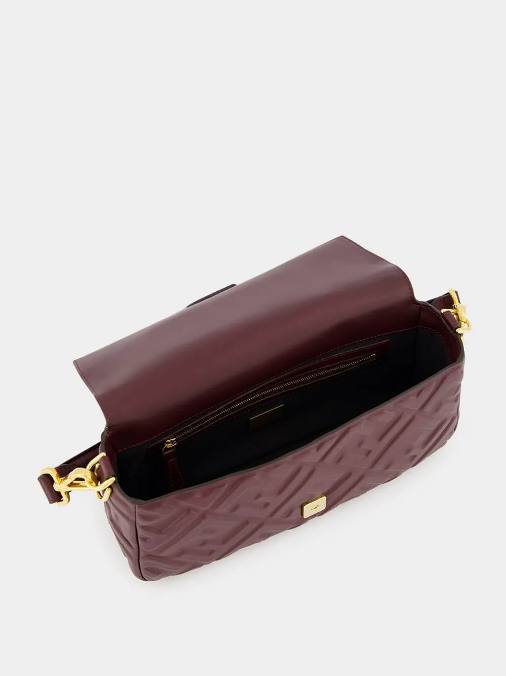 Baguette Burgundy Leather Bag