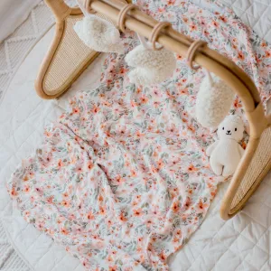 Bambella Bamboo Cotton Muslin Swaddle Wrap - Bloom