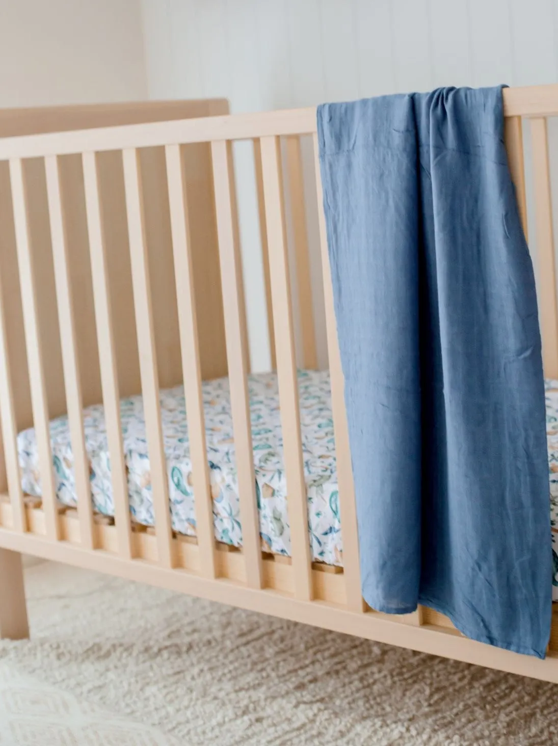 Bambella Bamboo Cotton Muslin Swaddle Wrap - Storm