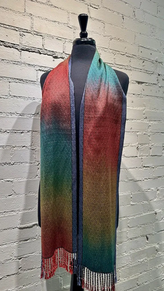 Bamboo and Tencel Hand Woven Scarf - SS145