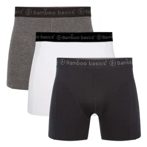 Bamboo Boxer Shorts in Black, White & Grey (3 pack) by Bamboo Basics