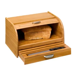 BAMBOO BREAD BOX WITH CUTTING BOARD