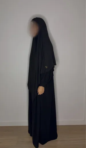 Bamboo Jersey Khimar - Black