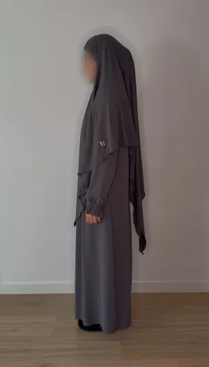 Bamboo Jersey Khimar - Grey