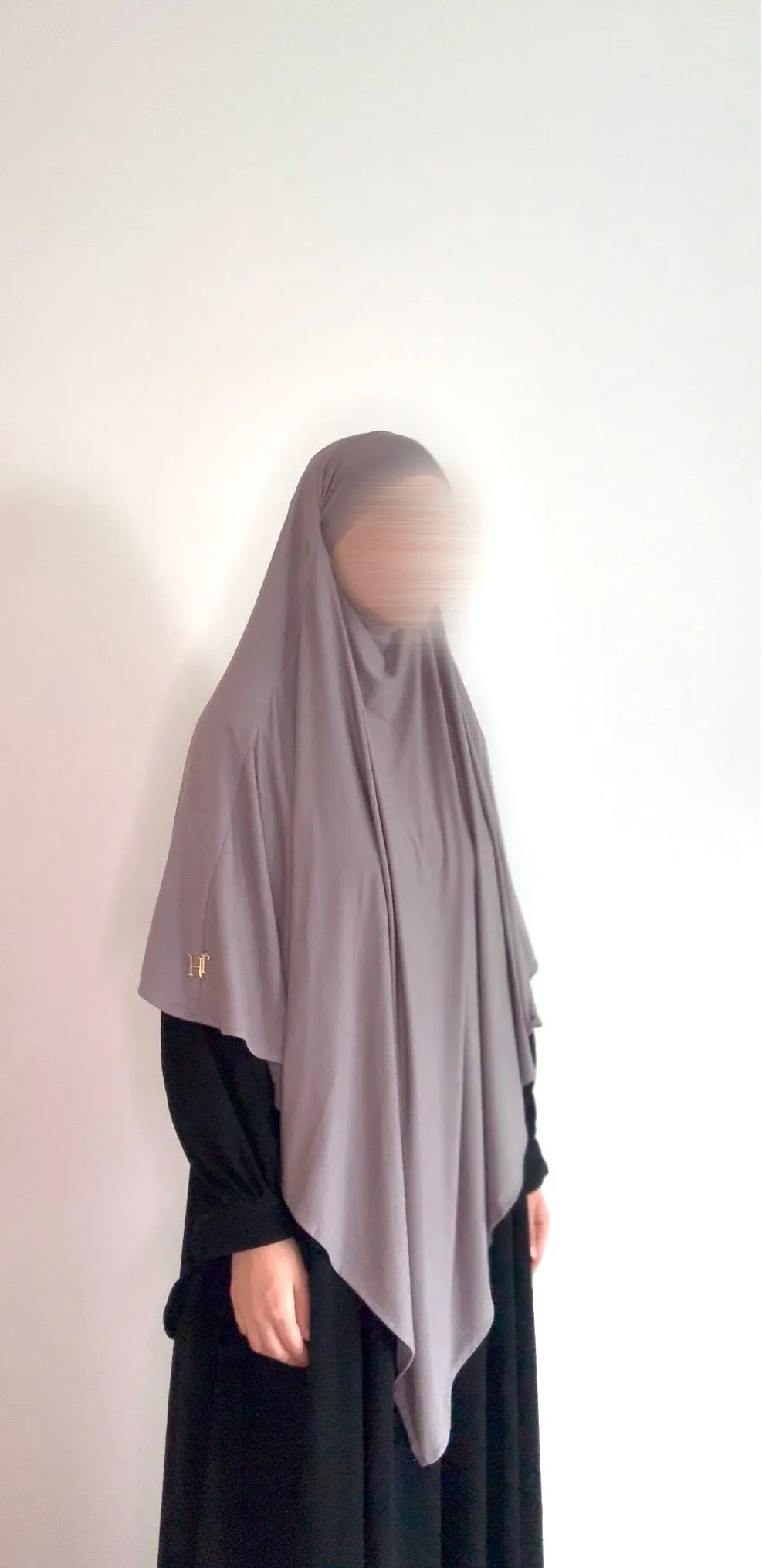 Bamboo Jersey Khimar - Light Grey