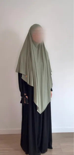 Bamboo Jersey Khimar- Sage Green