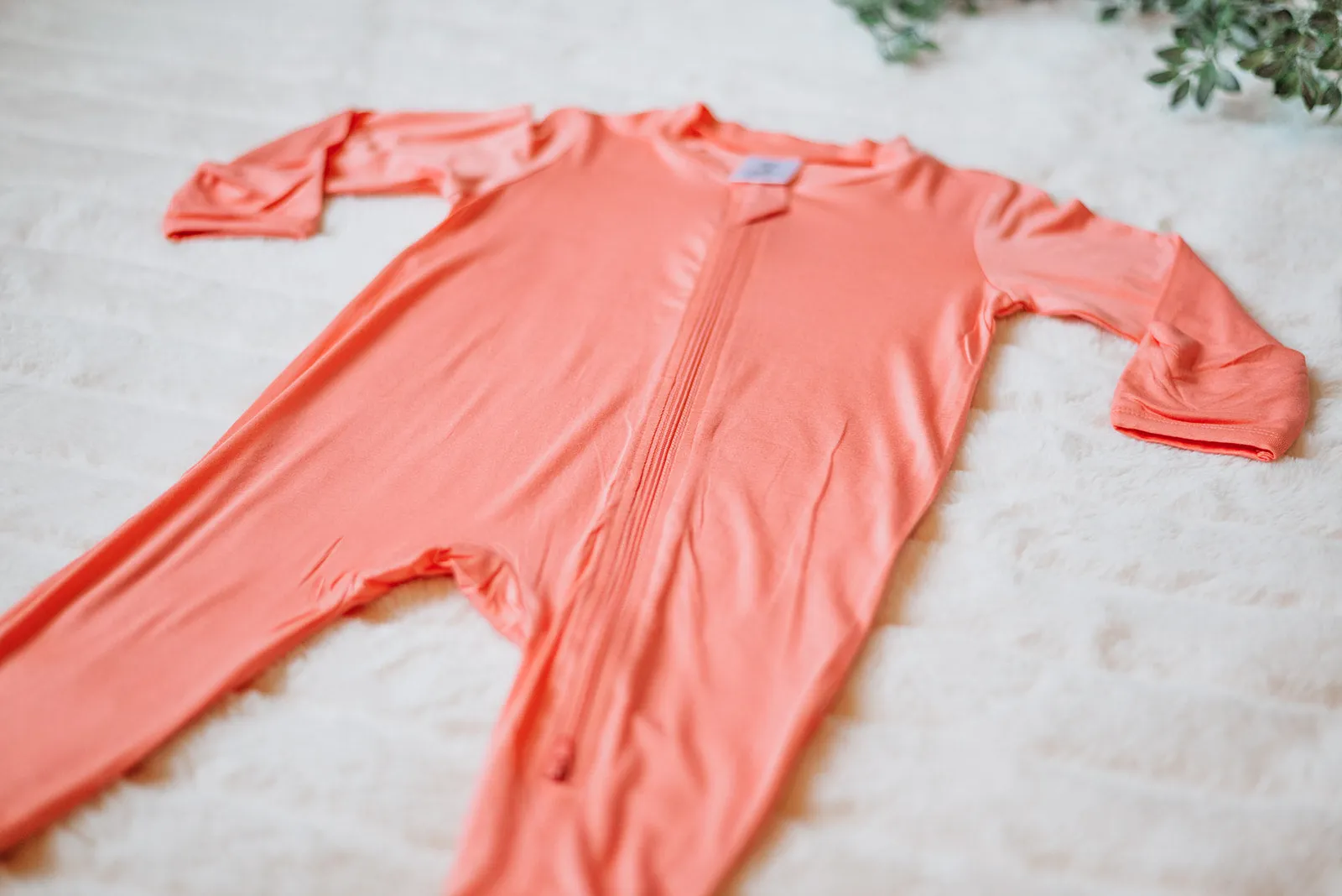 Bamboo mitten cuffed and footed zip up jammy / Bamboo stretchy footie onesie