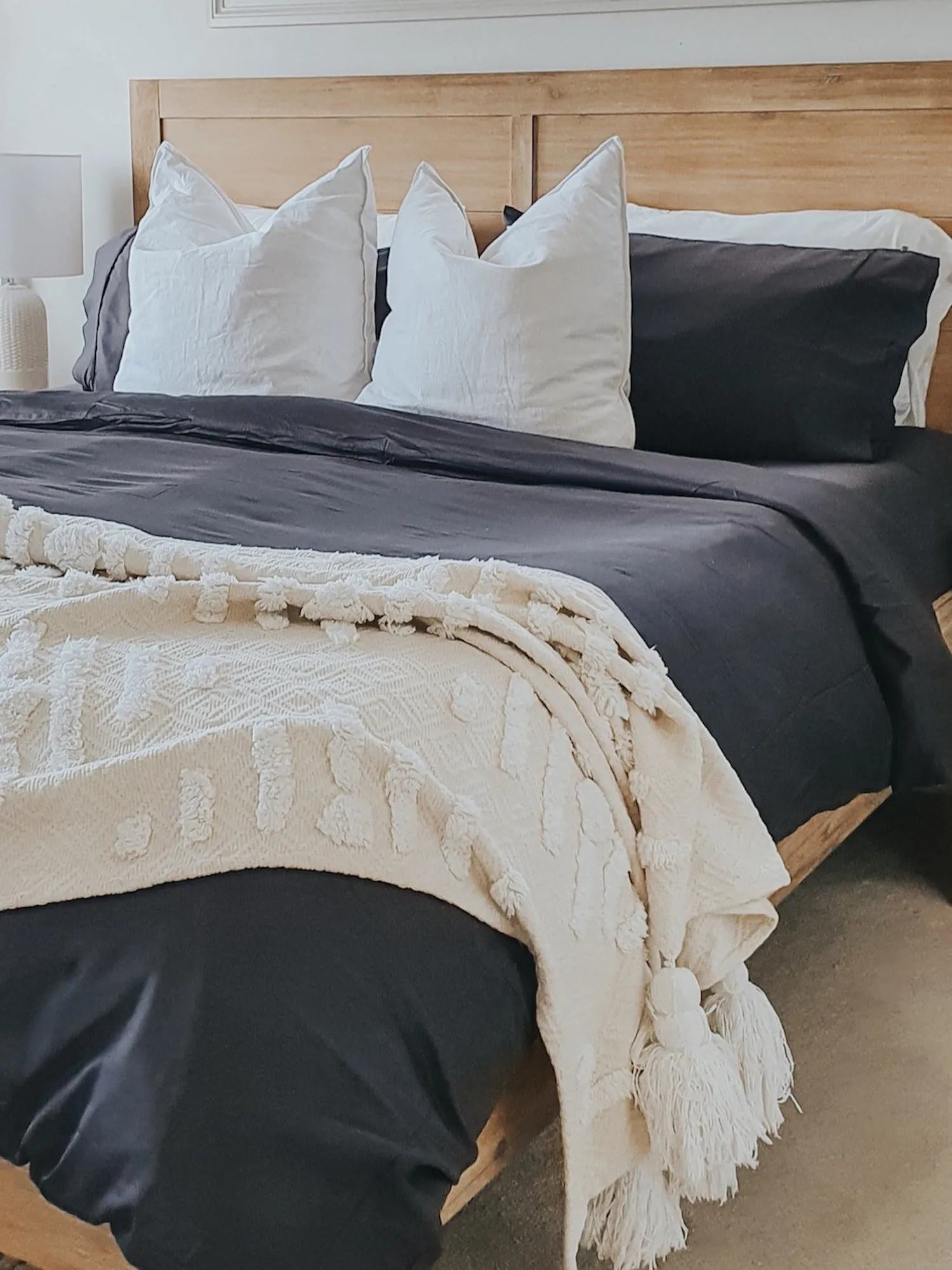 Bamboo Pillow Slip Set - Slate Grey