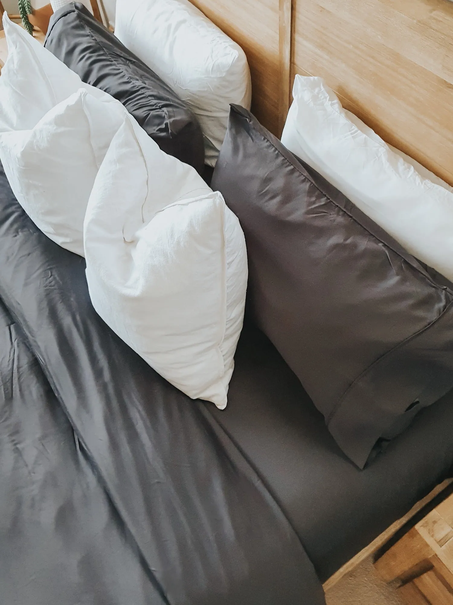 Bamboo Pillow Slip Set - Slate Grey