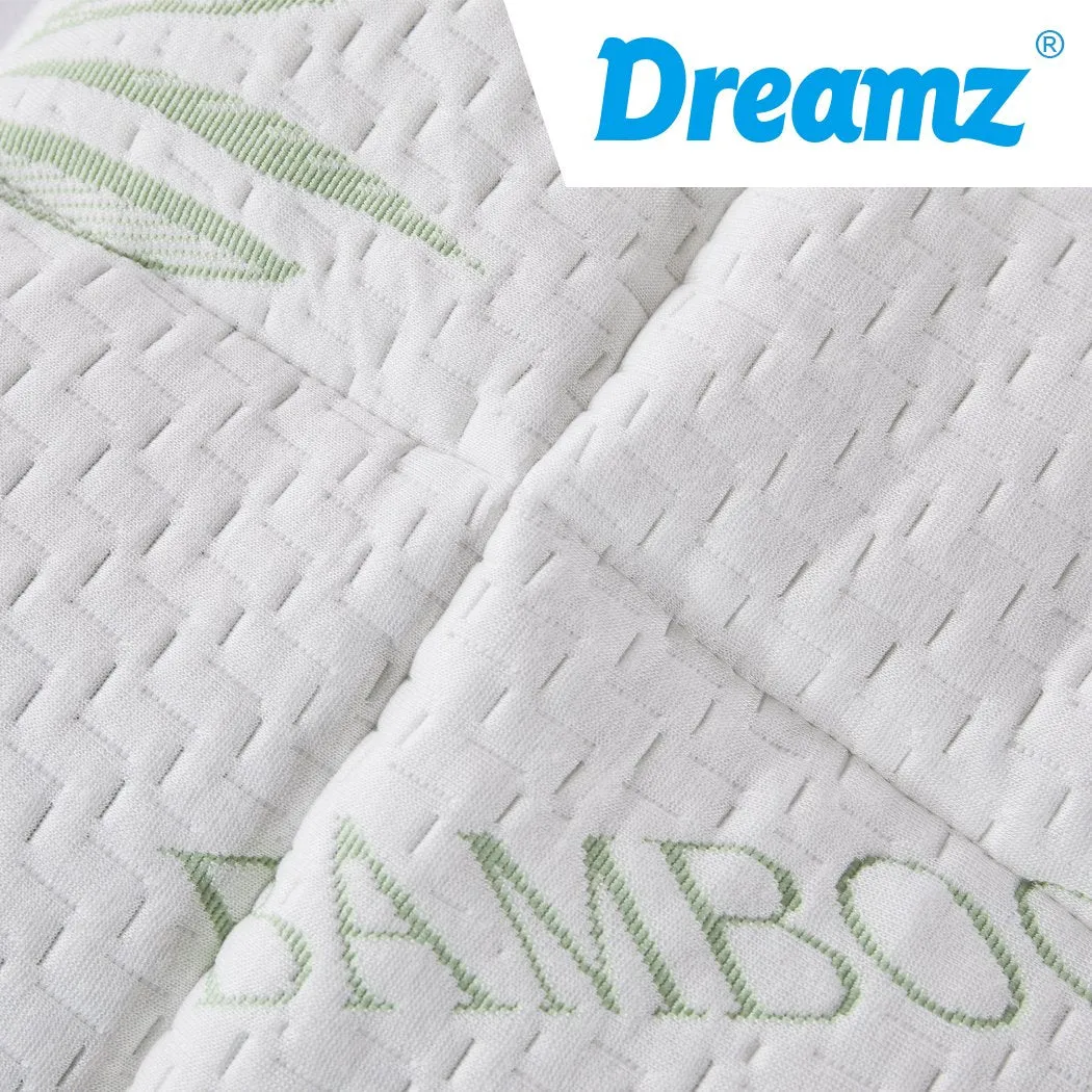 Bamboo Pillowtop Mattress Topper Protector Waterproof Cover King Single